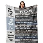 POQUSH Gifts for Son,Son Gifts from Mom/Dad,Son Gifts,College Graduation Gifts for a Son,Son Birthday Gifts, Gifts for Grown Son Blanket 60x50in