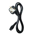 Durable Power Cable For PC, Laptop, Printer, Scanner, TV - UK 3 Pin Cord - Fujitsu, HP, Dell, Acer, Sony, Asus, Lenovo - 2M Cloverleaf Power Cord