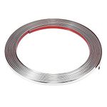 X AUTOHAUX 8mx12mm PVC Chrome Silver Tone Trim Strip for Car Body Door Window