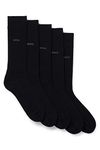 BOSS Mens 5P RS Uni CC Five-pack of regular-length socks in a cotton blend