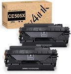 v4ink 2PK Compatible Toner Cartridge Replacement for HP 05X CE505X Toner Black Ink High Yield for use in HP P2055dn P2055 P2055D P2055X HP Pro 400 M401n M401dne M401dw MFP M425dn Printer