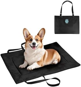 Kritter Planet Waterproof Foldable Dog Bed Pad for Camping & Travel, Portable Roll-Up Dog Bed Car Seat Pet Cushion Mat with Handles for Medium & Large Dogs, Indoor & Outdoor Use