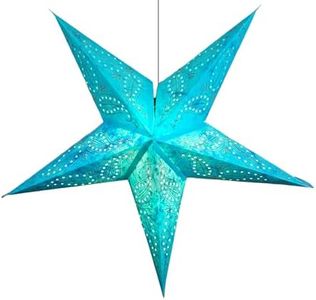 Om Gallery Paper Star Lantern 24 Inch - Recycled Boho Lamp Carribbean Cool