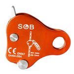 Azarxis Climbing Descender Belay Device with Cam-Assisted Blocking Rappel Equipment Auto-Braking Self Locking for Sport Arborists Rescue (Orange)