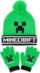 Minecraft Kids Bobble Hat Gloves Se