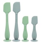 btrfe Baby Diaper Cream Spatula, Silicone Baby Diaper Rash Cream Applicator, Soft Butt Paste Spatula Brush with Suction Base for Newborn Essentials, 4-Pack