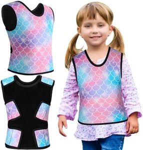 Janmercy Sensory Compression Vest for Kids Weighted Vest Breathable Comfort for Autism Hyperactivity Mood Processing Issues(Mermaid)