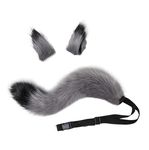 Faux Furry Fox Ears Headband Tail Paw Gloves Set Halloween Fox Costume Fox Head Fancy Dress Fox Hairband Hair Hoop Wolf Tail Bear Glove Kit Furry Costume Cute Animal Fancy Dress Accessories