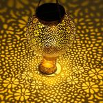 LOVERUIS Hot Air Balloon Solar Lantern, Hanging Solar Lantern Outdoor Waterproof Decorative Metal LED Lantern Solar Lights for Trees Patio Garden Yard Porch Decor