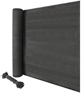 Laneetal Balcony Privacy Screen Cover 1 x 6 m Anthracite HDPE Privacy Shield Protector Sun Wind Screening with Rope