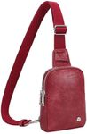 INICAT Travel Small Sling Bag Crossbody Bags for Women 1 Liter(Dark red)