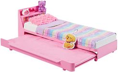 Barbie: My First Barbie Doll House Furniture, Bedtime Playset with Trundle Bed, Plush Puppy & Accessories, Toys for Little Kids, 13.5-inch Scale