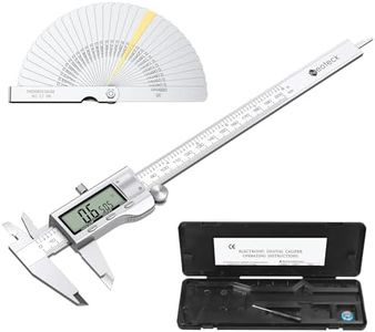 Neoteck 8 inch Digital Caliper and Feeler Gauge Set Stainless Steel LCD Display Digital Caliper Measuring Tool with Fraction/Inch/MM Conversion Used for Inside,Outside Diameter,Depth,Step Measurement