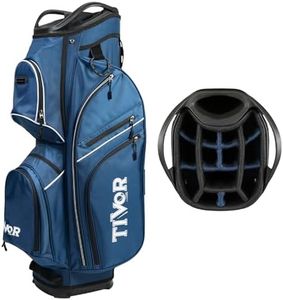 TIVOR 2026 Golf Cart Bag - 14-Way Full-Length Dividers, 9 Pockets, Easy-Access Handle & Ergonomic Straps | Perfect for Cart & Walking, Includes Rain Cover