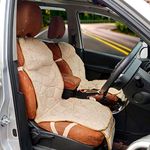 Elegant Space CoolPad Full Car Seat Cushion Beige (Set of 2), Leather
