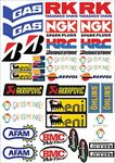 Sticker Kit Set for Motorcycles Motorcorss Scooter Full Sheet 40 Pieces