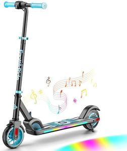 FanttikRide C9 Apex Monopattino Elettrico per Bambini 120-160cm, Altoparlante Bluetooth, Luci Arcobaleno, 8/13/16 km/h, Autonomia di 8 km, Altezza Regolabile, Pieghevole, per Bambini fino a 60kg, Blu