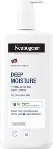 Neutrogena Norwegian Formula Deep Moisture Hypoallergenic Body Lotion (2x 400ml), Fragrance-Free Hypoallergenic Body Moisturiser for Sensitive and Dry Skin, Provides 48-Hour Moisturisation