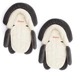 Diono Cuddle Soft Pack of 2 Baby Head Neck Body Support Pillows for Newborn Baby Super Soft Car Seat Insert Cushion, Perfect for Infant Car Seats, Convertible Car Seats, Strollers, Gray