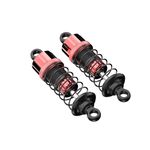 HYPER GO 14510B 1/14 Scale RC Car Accessories Aluminum Capped Oil Filled Shock (Front), Spare Parts RC Vehicle Shock Kits for H14BM & 14210 (Pair), Red