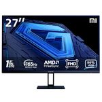 Xiaomi Gaming Monitor 27inch, 1920x1080 165Hz Desktop Monitor, Fast IPS, 1ms FreeSync Thin Wall Mount Screen, 99% RGB, TUV Low Blue Light, Black