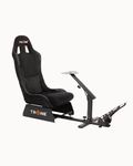 TRONE RS1 Suede Black Racing Simulator Gaming Chair with Seat & Driving Cockpit | Compatible with Logitech G923, G29, G920 | Xbox One, PS4,PS5, PC | Foldable, Adjustable, Carbon Steel Frame