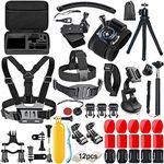 YUSHIHU 58-In-1 Action Camera Accessory Kit Compatible with GoPro Hero 11 10 9 8 7 6 5 4 Max Fusion Session Black Silver Insta360 DJI OSMO SJCAM APEMAN etc,New Upgraded Octopus tripod