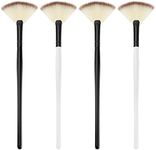 4 Pcs Facial Brushes Fan Mask Brushes, Soft Facial Applicator Brushes Tools for Peel Glycolic Mask Makeup