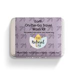 Earth Zero Waste Travel Kit, Travel Tin Gift Set with 1 Shampoo Bar (Lemon Eucalyptus), 1 Conditioner Bar (Lemon Eucalyptus), and 2 Soap Bars (Patchouli Rose & Mulled Wine) - The Natural Spa