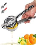 JOYIT Orange Lemon Squeezer Stainless Steel - Large Manual Citrus Press Juicer, Premium Quality Lime Juicer, Heavy Duty Solid Metal Lemon Juicer Hand Held