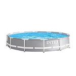 INTEX 26711EH Prism Frame Premium Above Ground Swimming Pool Set: 12ft x 30in – Includes 530 GPH Cartridge Filter Pump – SuperTough Puncture Resistant – Rust Resistant – 1718 Gallon Capacity