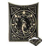 Aquarius Zodiac Blanket, Aquarius Zodiac Gifts for Women Moon Constellation Throw Blanket Astrology Decor Witchy Aquarius Birthday Gifts Gothic Soft Microfiber Blanket 60"X50"