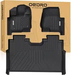 OEDRO Upgraded Floor Mats Fit for 2015-2025 Ford F-150/ F150 Lightning SuperCrew Cab(Not Fit Rear Seat with Under-Seat Fold Flat Storage), All-Weather TPE Floor Liner, Black