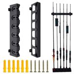 PROBEROS Wall Mounted Fishing Rod Holder Wall Mounted, Eva Foam Grips Universal Fishing Rod Holder with 6 Slots Deluxe Fishing Rod Rack for Casting Rod, Telescopic Rods