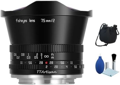 TTArtisan 7.5mm F2 APS-C Fisheye Lens 180° Ultra Wide Angle Large Aperture Manual Focus Lens for Canon EOS R Mount Mirrorless Camera R6 R6II R8 R10 RP R50