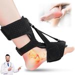 Kidoca Foot Splint for Plantar Fasciitis Relief & Achilles Tendonitis Support - Pain Relief for Foot Drop & Orthosis - Night Orthotic Brace with 3 Adjustable Straps for Men & Women