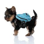 DONGKER Dog Backpack,Adjustable Pet Snack Storage Bag Harness with Leash for Small Medium Dogs Outdoor Travel Camping Hiking Walking