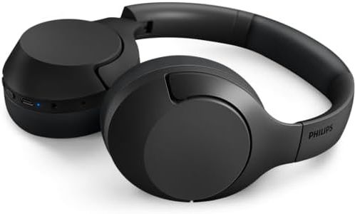 Philips TAH8506BK Casque Supra-auriculaire sans Fil à réduction de Bruit, Noise Cancellation Pro, Casque sans Fil pour Adultes, avec Micro, Bluetooth, autonomie de 60 Heures, Noir, léger