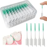 Street27® 40 Pcs Interdental Brush Ultra Tight Bristles Tooth Flossing Head Oral Dental Hygiene Brush Tooth Pick Flosser Toothpick Sticks For Teeth Oral Dental Care Brush Cleaning Tool - 40pcs set
