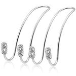 BEIJITA 2 Pack Auto Car Hooks, Bling Car Bag Hooks, Rhinestone Bag Holder for Car Back Seat Headrest Organizer, Universal Car Hanger Hooks for Purse Bag Storage for Vehicle SUV Truck Car Bag Hooks