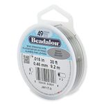 Beadalon JW11T-0 Stringing Wire 49-Strand .018-Inch, 46-Millimeter Diameter 30-Feet-Pack, Bright