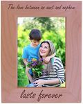 CustomGiftsNow The Love Between an Aunt and Nephew Lasts Forever - Wood Picture Frame - Fits 5x7 Inch Picture (Vertical)
