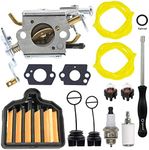 Aylux 573952201 Carburetor with Air Filter Tune up Kits for Poulan Pro PP5020AV PP5020 PP5020AVX PP4818A PP4818AVX 2 Stroke Gas Chainsaw for Craftsman 358350980 Replace Zama C1M-W47