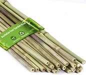 HUDU 18 Pieces 2' /24 inch Bamboo Canes for Garden, Bamboo Poles as Garden Stakes for Indoor and Outdoor Plant Supports, 2 Feet Stakes