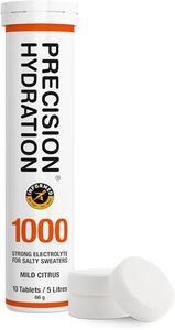 Precision Hydration Lite Electrolyte Tablets - Multi Strength Effervescent Hydration Tablets - Combats Cramp - Low Calorie, Gluten Free, Vegan/Vegetarian Friendly(1 Tube, 1000mg/L - Orange Tube)