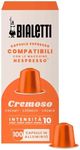Bialetti Cremoso Espresso Capsules 100 Pack – Original Line Compatible Pods, Intensity 10, Smooth Balanced Coffee with Sweet Fruity and Hazelnut Notes