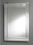 Chic Concept Modern Rectangular Triple Beveled Glass Wall Mirror Clear Border 100x70, Black, 100 x 70 cm