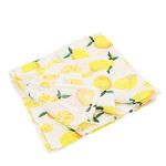 Chickwin Muslin Swaddle Cloths for baby, Organic 100% Cotton Extra Soft Boys or Girls Printed Design Large Square Cloths Wash Cloth Blanket for Sensitive Skin Baby (120 * 120cm,yellow)