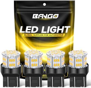 BANGO 7440 7443 LED Bulb, 10-30V Super Bright T20 7441 7444 LED Replacement Bulbs for Front Rear Turn Signal Blinker Lights, Amber Yellow (Pack of 4)