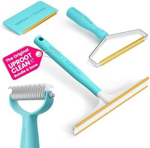 Uproot Clean Hairmageddon Survival Kit & Deshedder Set: 3 Uproot Clean Pet Hair Remover Sizes & Convenient Cat & Dog Brush for Shedding - Easy Grooming & Whole-House Fur Removal
